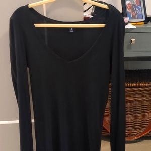 Black Ralph Lauren v-neck long sleeve women's